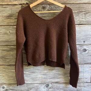 Pink Rose cropped sweater